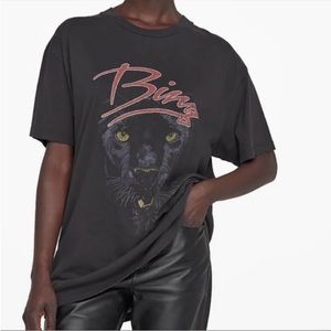 ANINE BING Walker Tee with Panther Graphic 🐆
